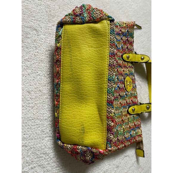 VTG Juicy Couture Summer Small Tote Straw Woven Gold Y2K Coastal Hawaii - Picture 9 of 16